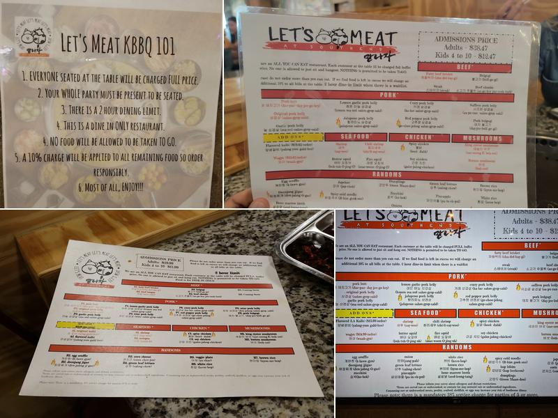 Let's Meat Kbbq Menu