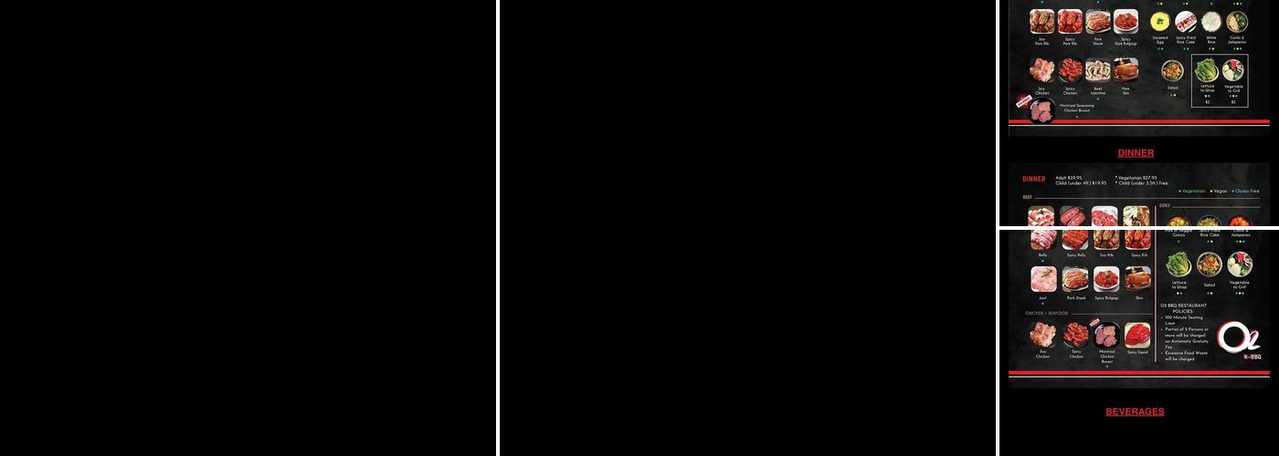 O2 K-BBQ Menu