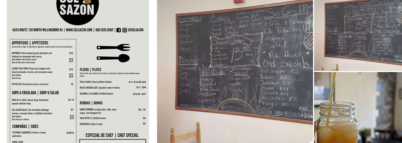 Sol Sazon Menu