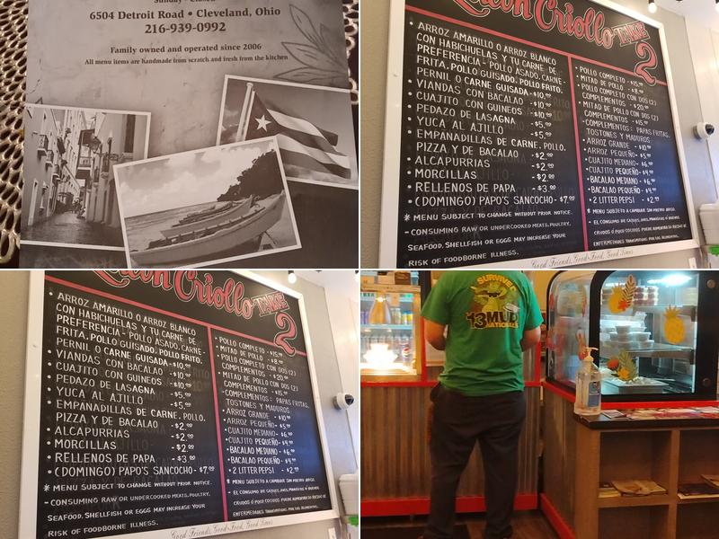 Rincon Criollo Take 2 Menu