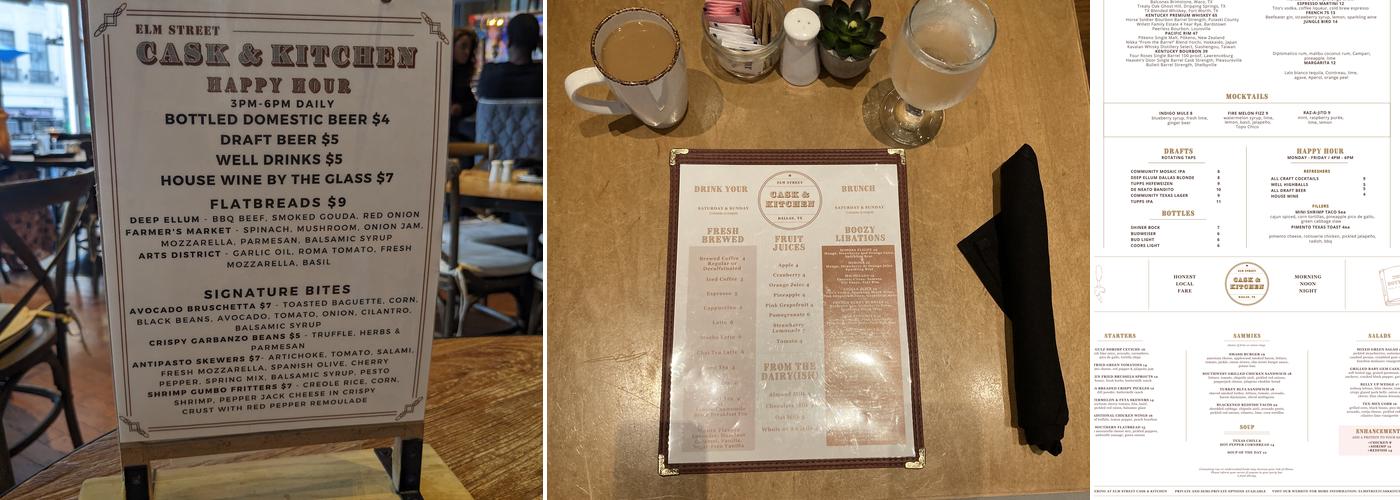 Elm Street Cask & Kitchen Menu