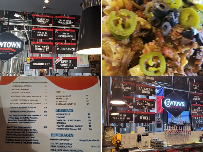 Cowtown Brewing Company Menu