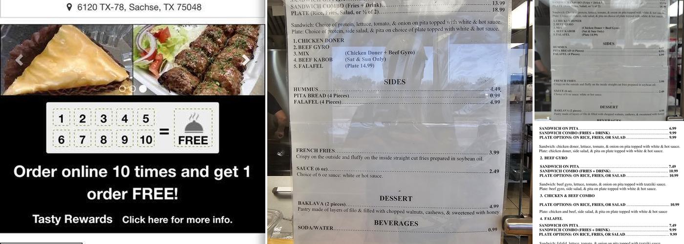 Mr. Pide Menu