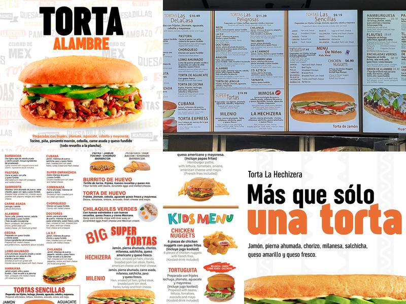 La Hechizera Tortas Menu