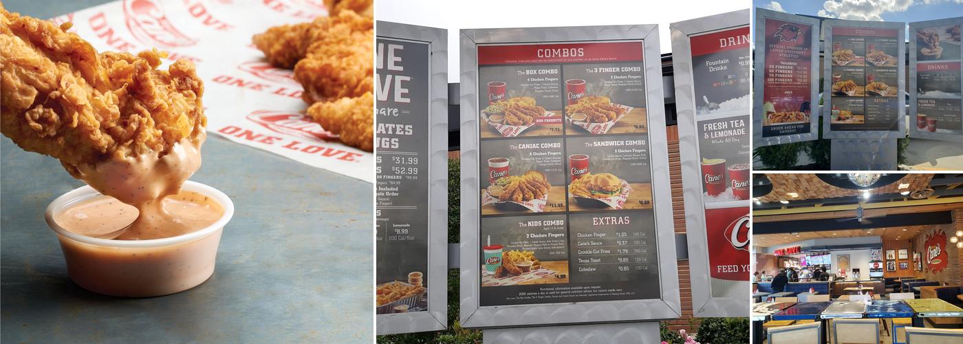 Raising Cane's Chicken Fingers Menu