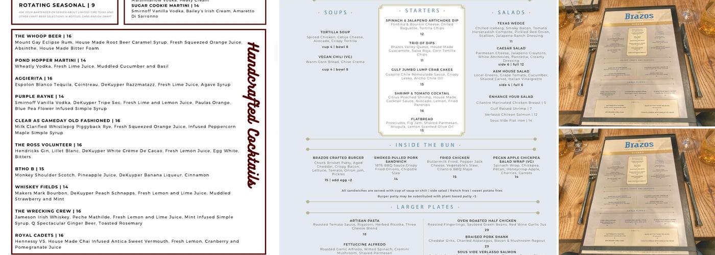 Brazos - Proper Texas Kitchen Menu