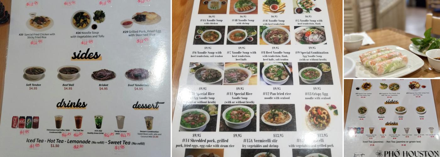 Phở Houston Menu