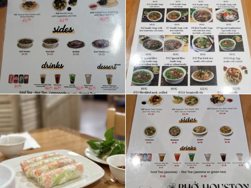 Phở Houston Menu
