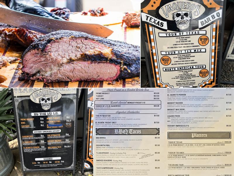 VAQUEROS TEXAS BAR-B-Q Menu