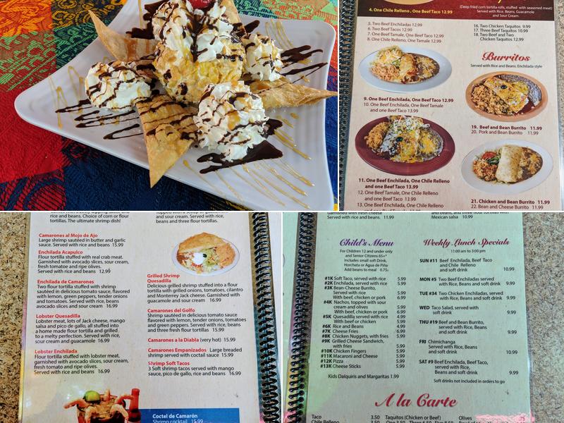 Mi Ranchito Mexican Restaurant Menu