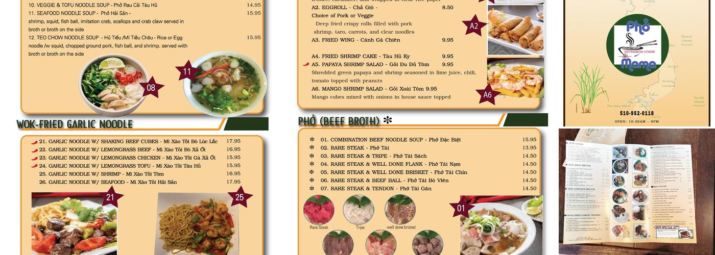 Phở Mama Menu