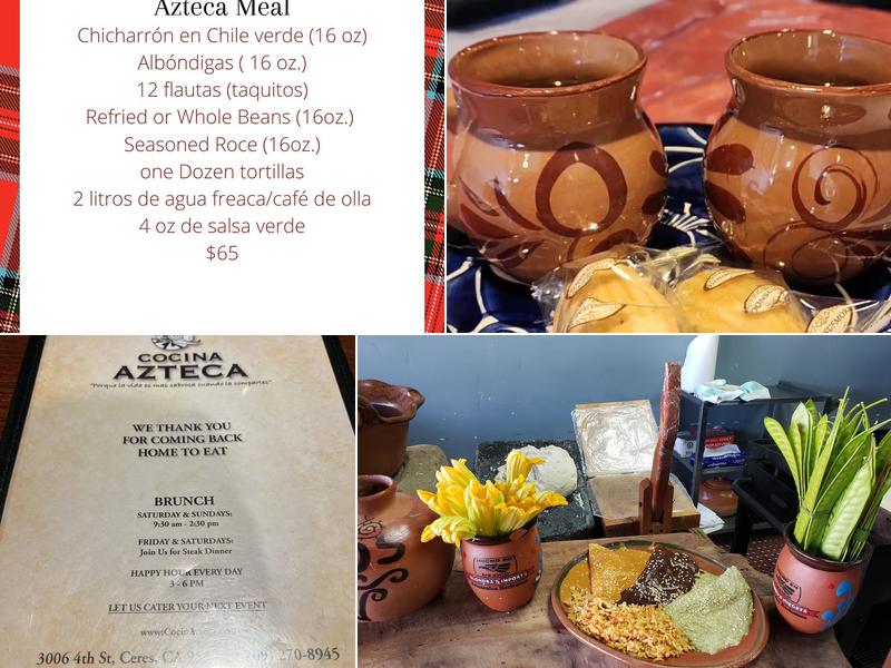 Cocina Azteca Menu