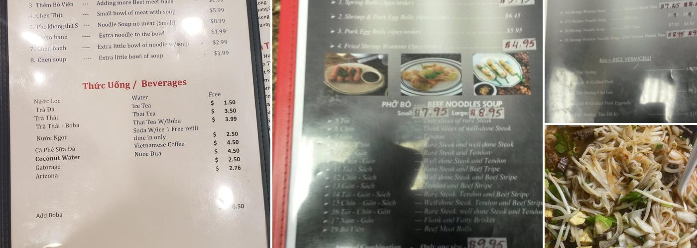 Pho Lee Menu