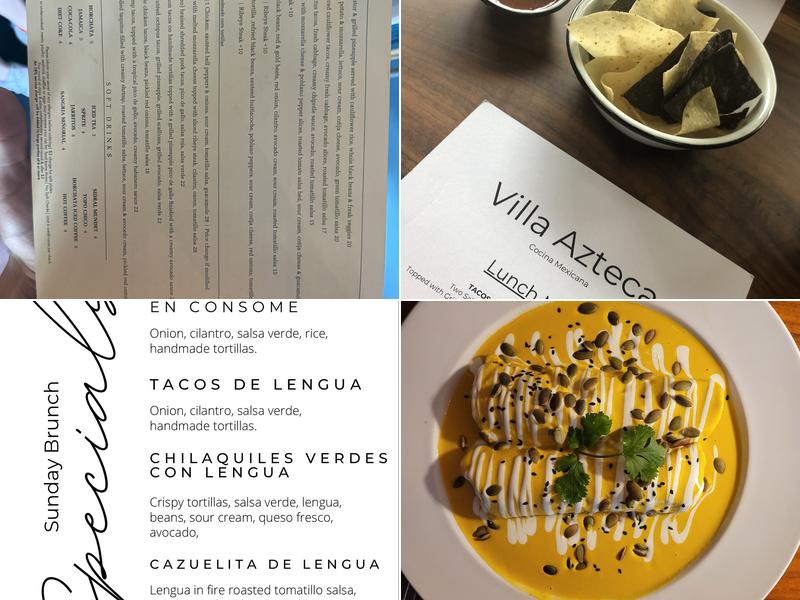 Villa Azteca Menu