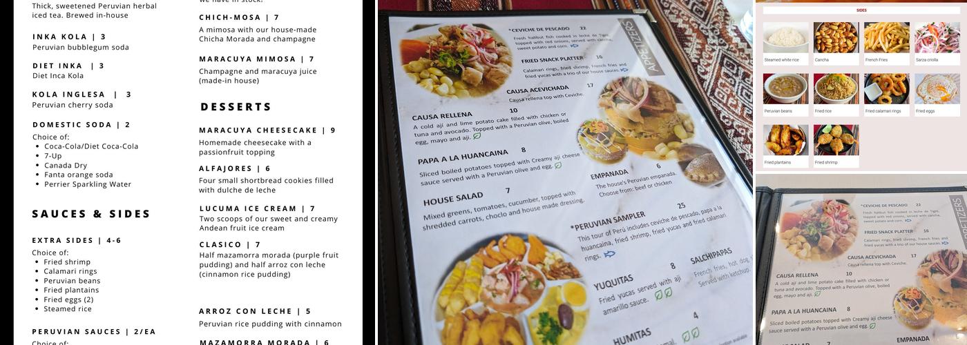 Eli's Peruvian Kitchen Menu