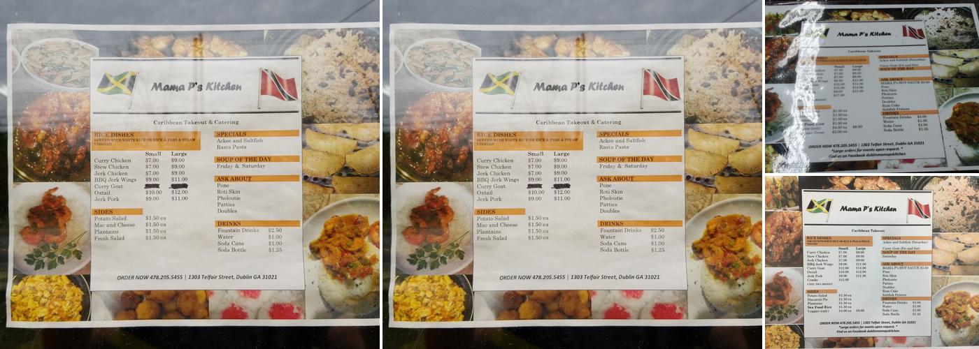 Mama P's Kitchen Menu