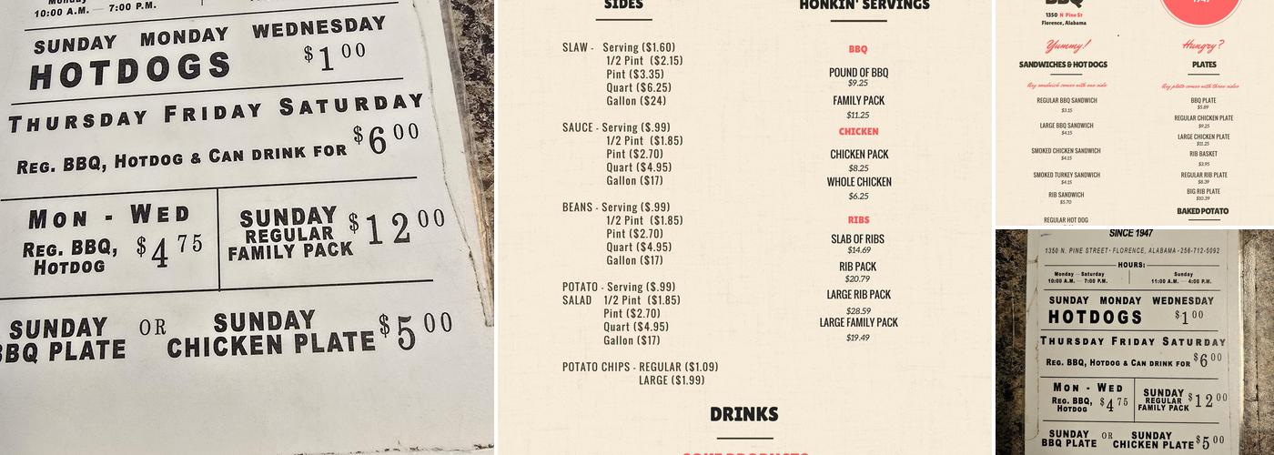 Dick Howell's BBQ Menu