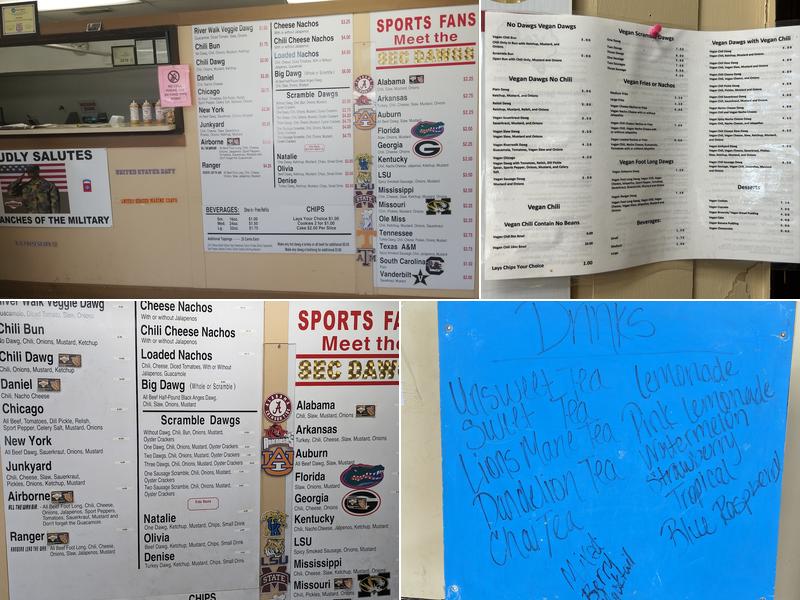 Jordan's Girls Gourmet Dawgs Menu