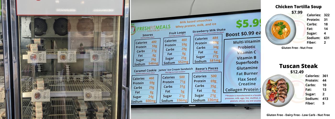 Fresh Fit Meals Menu