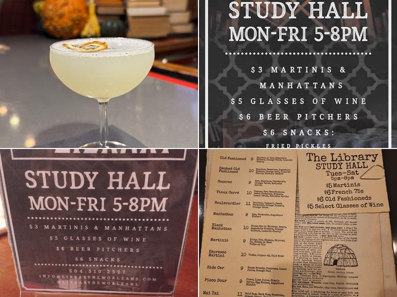 The Library New Orleans Menu