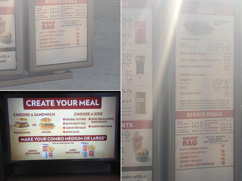 Wendy's Menu