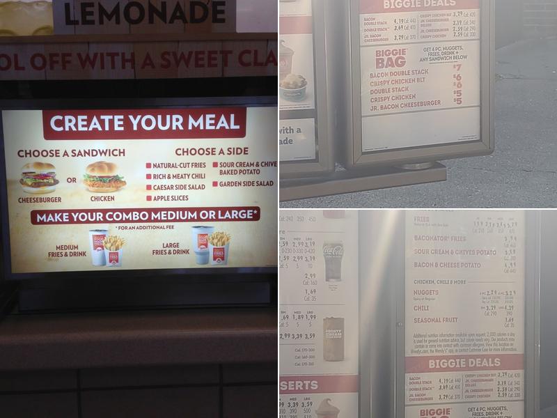 Wendy's Menu