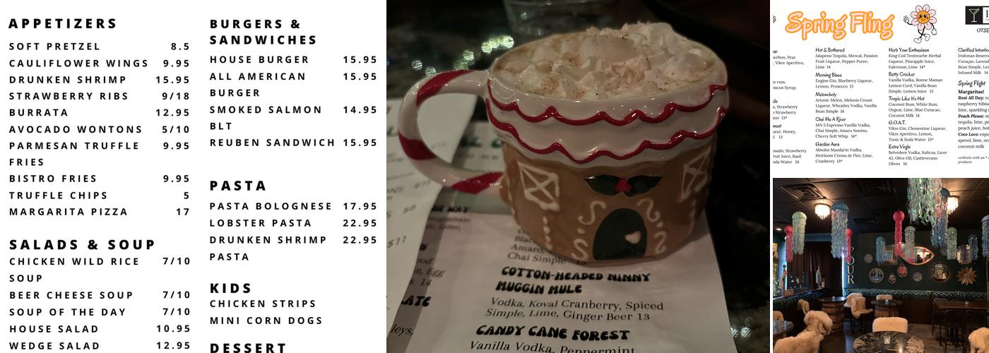 Pour Cocktail Bar and Bites Menu