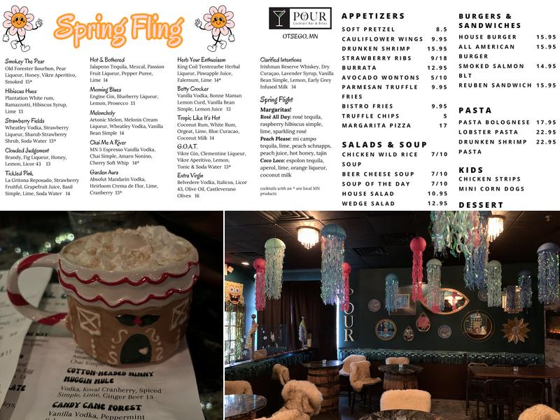 Pour Cocktail Bar and Bites Menu