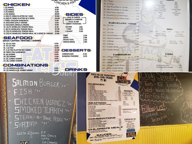 Fat Jack's Chicken, Fish & More Menu