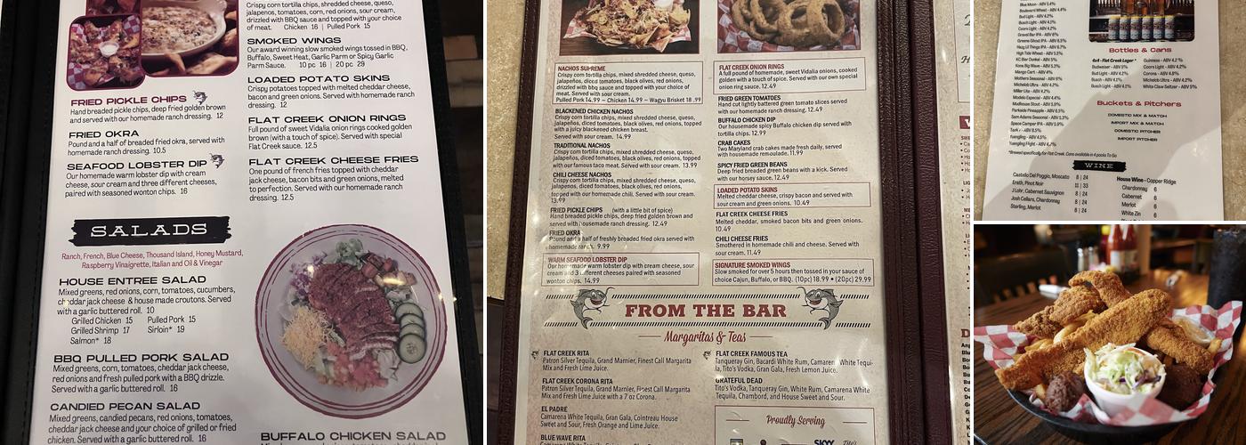 Flat Creek Republic Menu