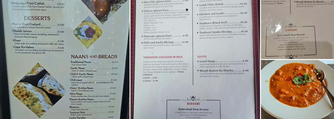 Kebab & Curry Menu