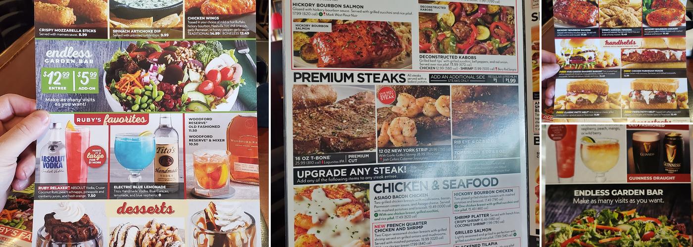 Ruby Tuesday Menu