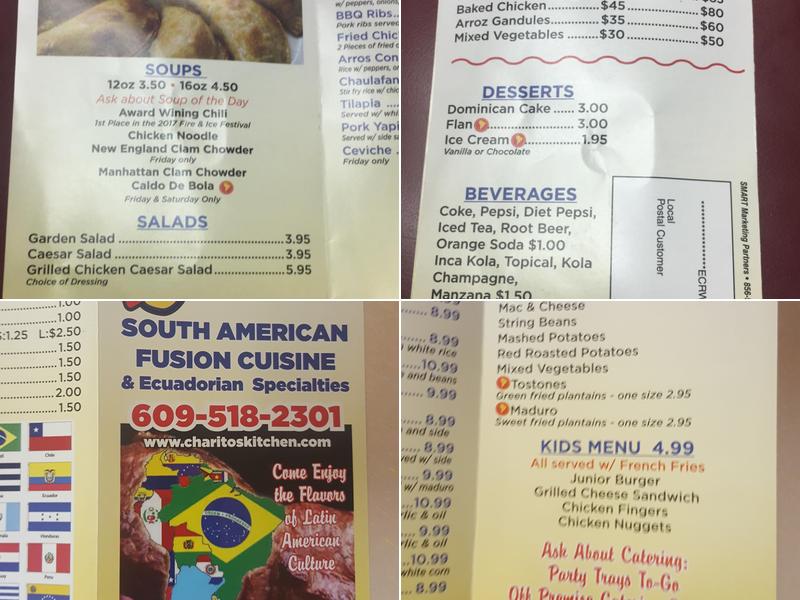 Charito's kitchen Menu