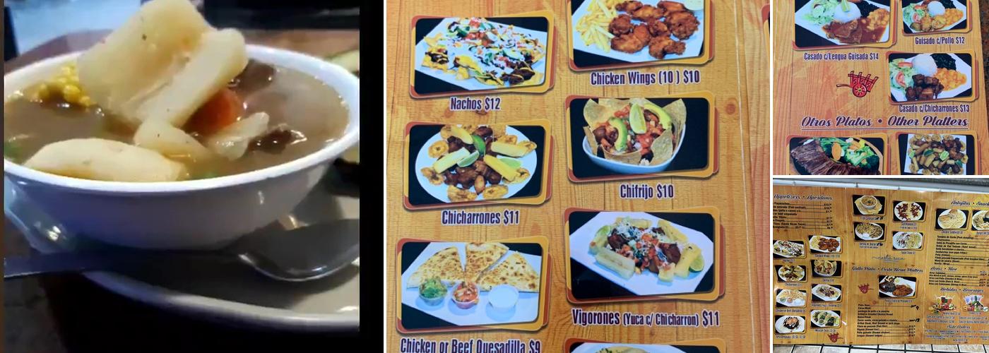 Pura Vida Ticos Menu