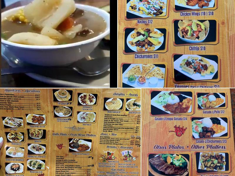 Pura Vida Ticos Menu