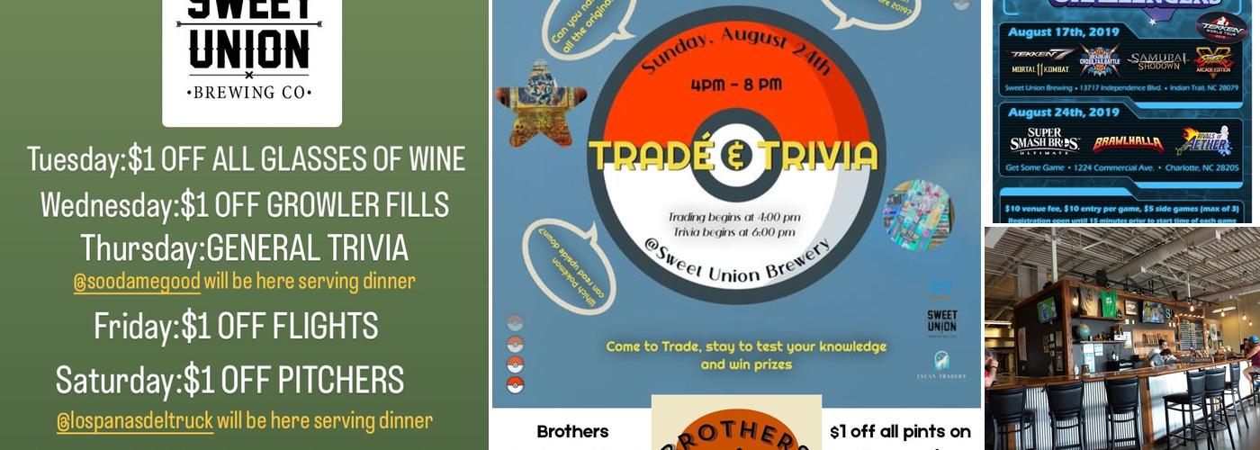 Sweet Union Brewing Menu