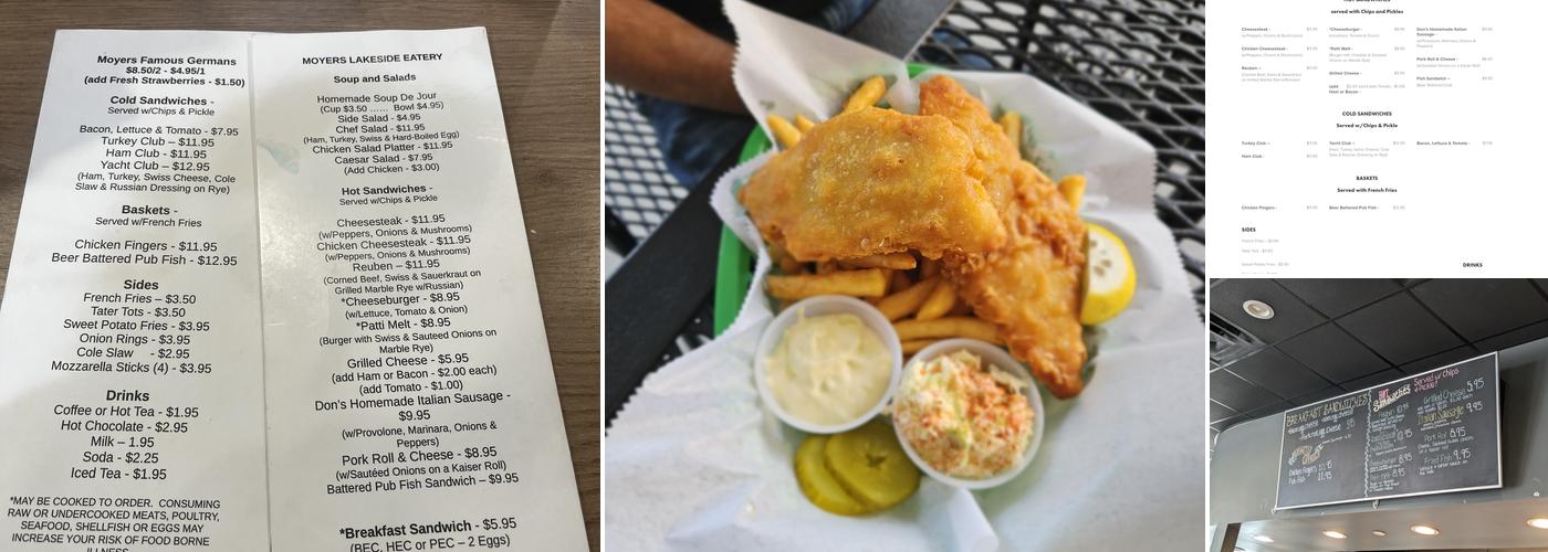 Moyers Lakeside Eatery Menu