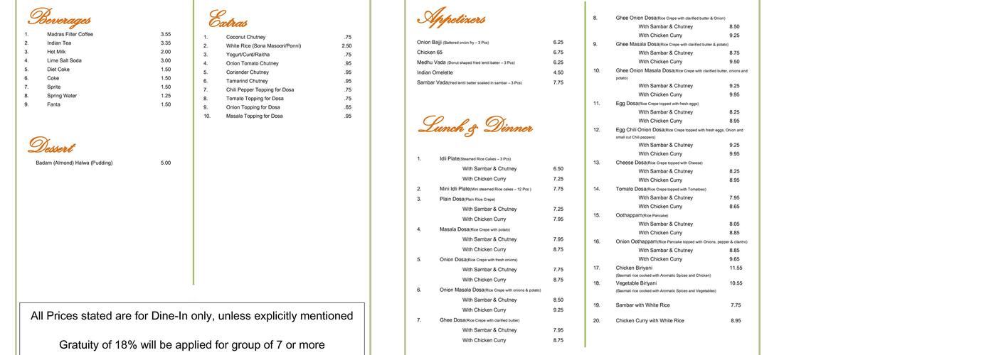 Ruchi Mess Menu