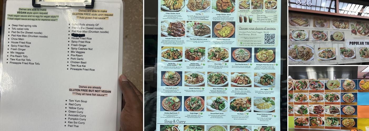 Popular Thai Menu