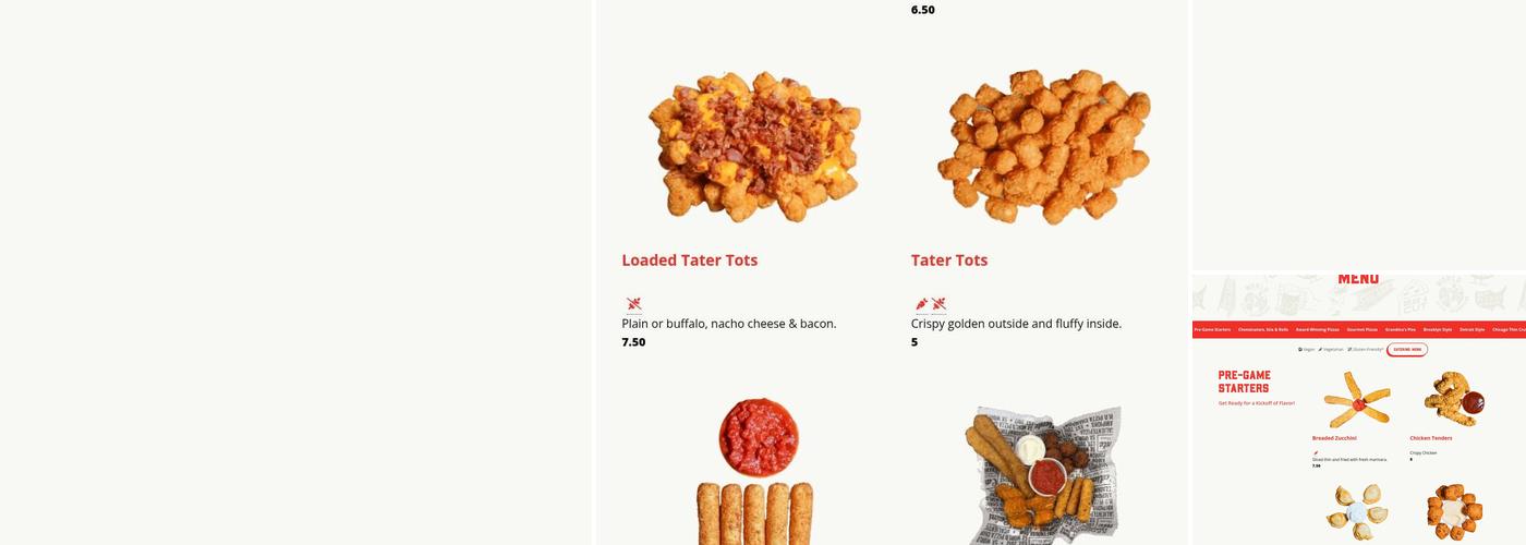 Caliente Pizza and Draft House Menu