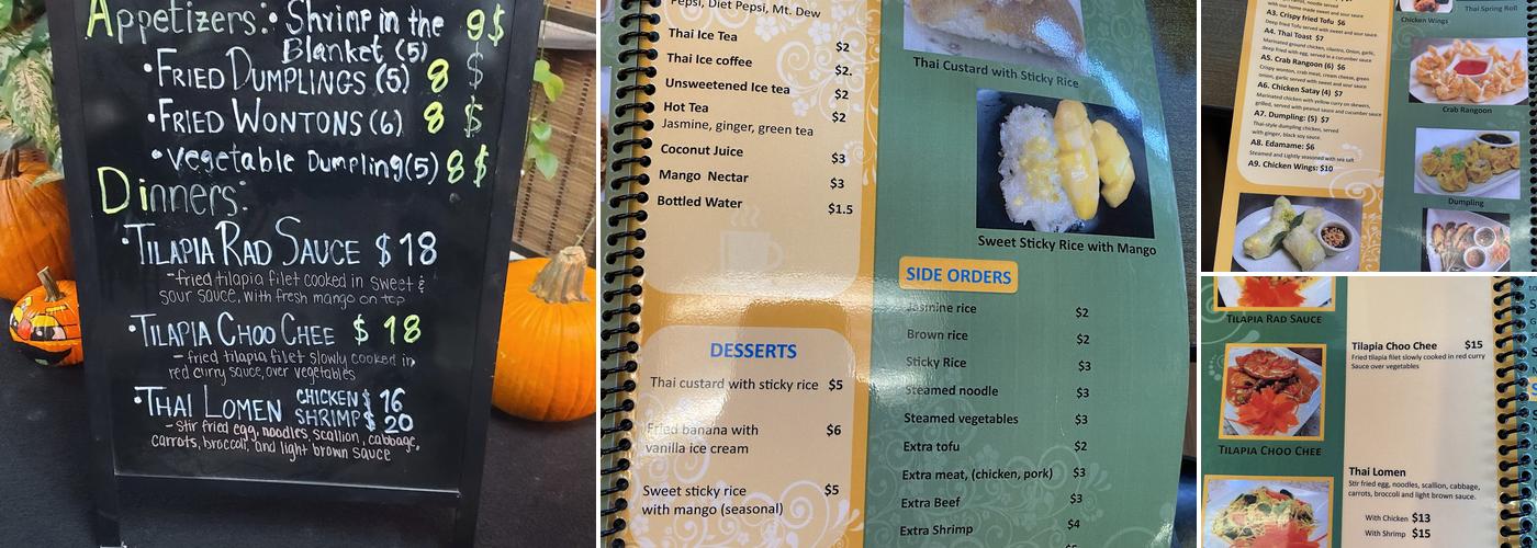 Rassame's Thai Quisine Menu