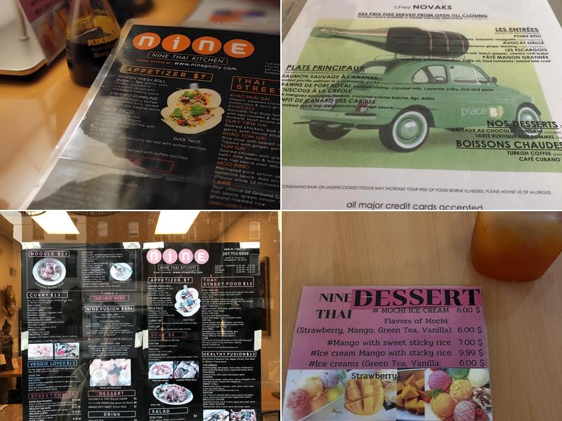 Ninethai kitchen Menu