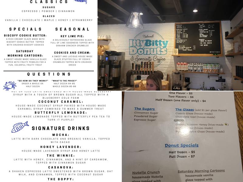 Itty Bitty Donuts & Specialty Coffee Menu