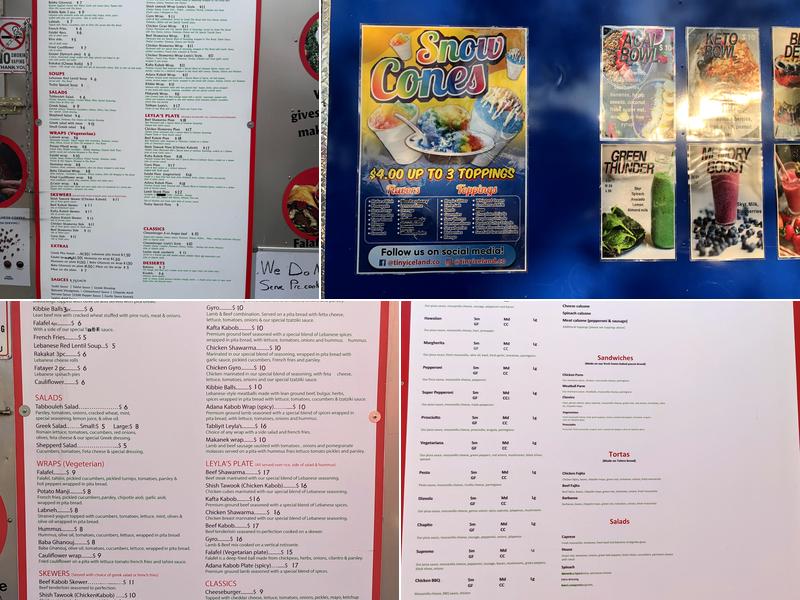 Leyla’s Kitchen Menu