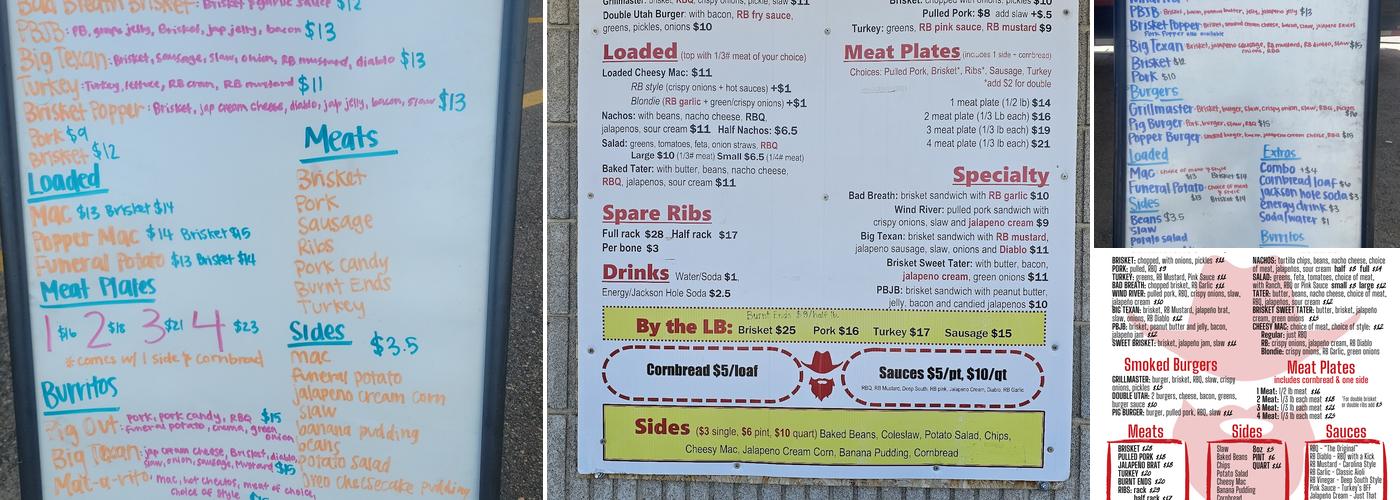 Red Beard BBQ Menu