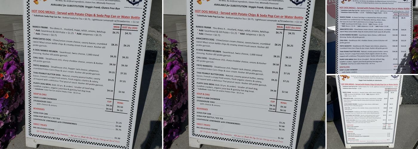Dockside Dogs Menu