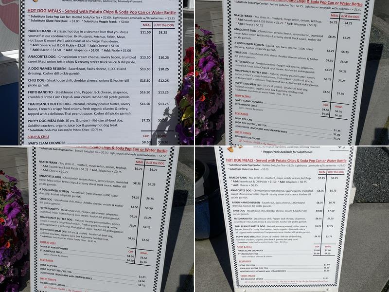 Dockside Dogs Menu