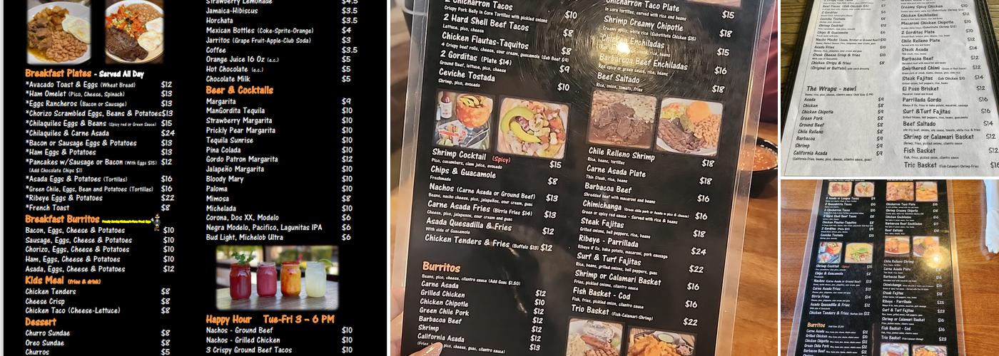 Dos Gordos Grill Menu