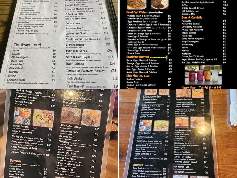 Dos Gordos Grill Menu