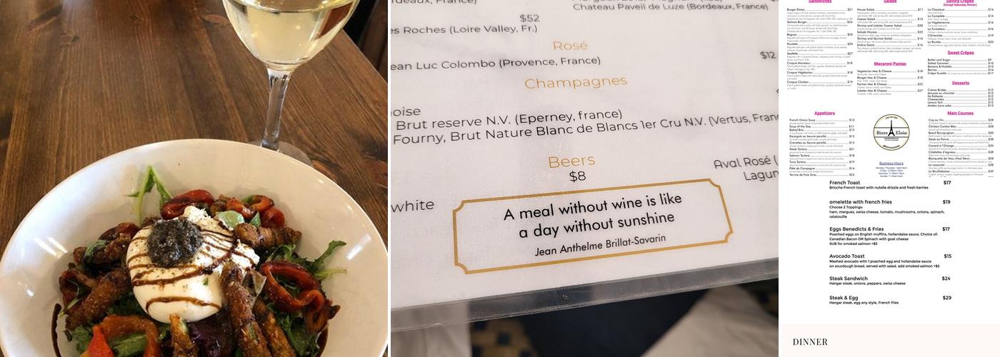 Bistro Eloise Menu